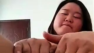 Naughty Asian milf Julia solo masturbation close up